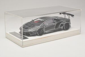 Lamborghini Aventador Liberty Walk TRON Glansfuld Sort JUC 1:18 J32-14 Resin — billede 6 af 7
