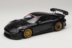 Porsche 911 992 GT3 RS Manthey Racing Sort med Guldfælge Minichamps 1:18 MR-911-GT3RS-1804 Metal