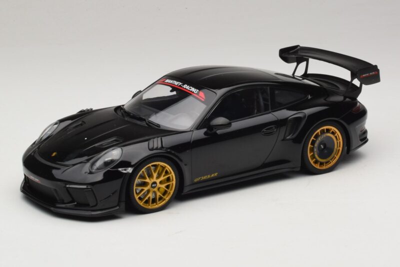 Porsche 911 992 GT3 RS Manthey Racing Sort med Guldfælge Minichamps 1:18 MR-911-GT3RS-1804 Metal