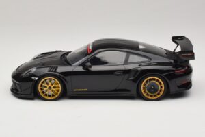 Porsche 911 992 GT3 RS Manthey Racing Sort med Guldfælge Minichamps 1:18 MR-911-GT3RS-1804 Metal — billede 3 af 6