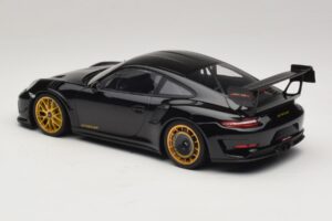 Porsche 911 992 GT3 RS Manthey Racing Sort med Guldfælge Minichamps 1:18 MR-911-GT3RS-1804 Metal — billede 5 af 6