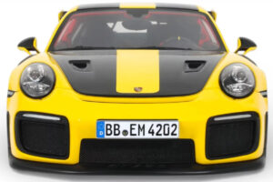Porsche 911 GT2 RS 991.2 Nurburgring Lap Record Gul GT Spirit 1:18 GT972 Resin — billede 4 af 5