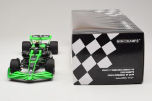 Stake Kick Sauber C44 G. Zhou Emilia Romagna GP 2024 Minichamps 1:18 117240124 Resin — billede 6 af 7