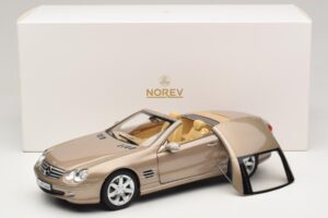 Mercedes SL500 R230 Travertine Beige Norev 1:18 183843 Metal — billede 9 af 9