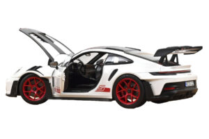 Porsche 911 992 GT3 RS Weissach Package Hvid Pyro Red Norev 1:18 187373 Metal — billede 2 af 3
