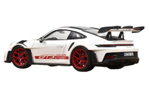 Porsche 911 992 GT3 RS Weissach Package Hvid Pyro Red Norev 1:18 187373 Metal — billede 3 af 3