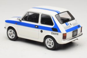 Fiat 126 Castrol Livery Hvid Blå MCG 1:18 MCG18666 Metal — billede 5 af 6