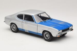 Ford Capri RS2600 Mk1 Silver Blue Minichamps 1:18 150089072 Metal — billede 4 af 6