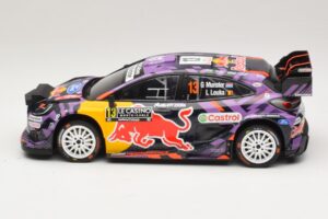 Ford Puma Rally1 #13 G. Munster / L. Louka Rally Monte Carlo 2025 IXO 1:18 18RMC231B Metal — billede 3 af 6