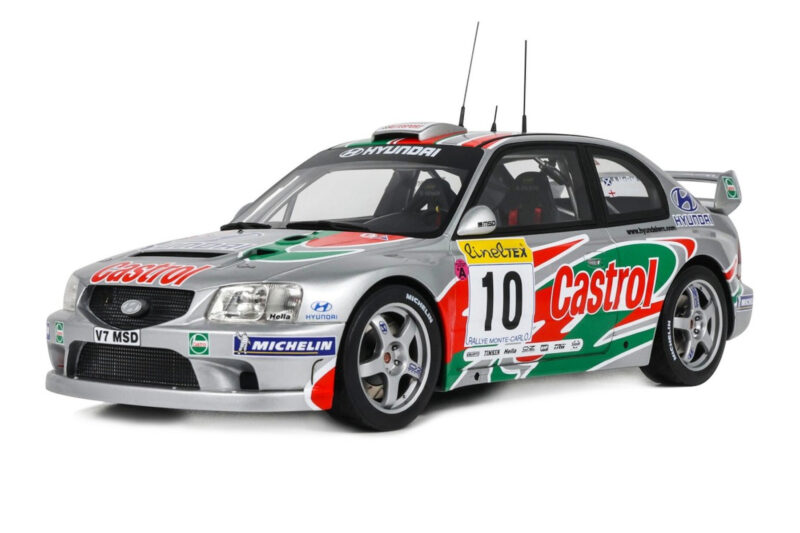 Hyundai Accent WRC #10 A. McRae / D. Senior Rally Monte Carlo 2001 Otto 1:18 Hyundai Accent WRC #10 A. McRae / D. Senior Rally Monte Carlo 2001 Otto 1:18 OT1265 Resin