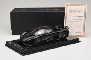 Koenigsegg Regera Sort Carbonpakke Beige Interiør FrontiArt 1:18 REMC042 Resin — billede 7 af 7
