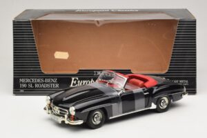 Mercedes 190 SL W121 Roadster Sort ERTL 1:18 7464 Metal — billede 6 af 6