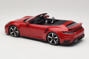 Porsche 911 992 Turbo S Cabriolet Mørkerød Minichamps 1:18 PORSCHE007 Metal — billede 5 af 6