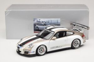 Porsche 911 997 GT3 Cup Hvid Med Striber 2008 Minichamps 1:18 WAP0210130C Metal — billede 8 af 8