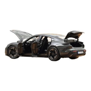 Porsche Taycan Turbo S Slate Grey Neo Norev 1:18 187654 Metal — billede 2 af 5