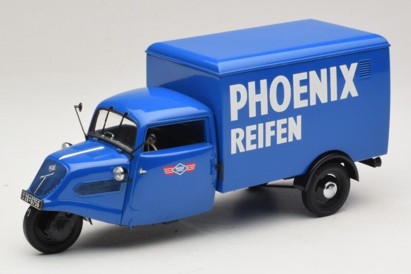 Tempo Hanseat Trehjulet Kassevogn Phoenix Blue Minichamps 1:18 180099040 Metal