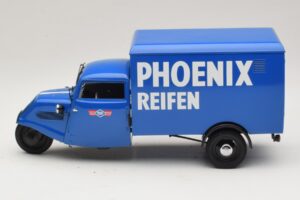 Tempo Hanseat Trehjulet Kassevogn Phoenix Blue Minichamps 1:18 180099040 Metal — billede 3 af 6