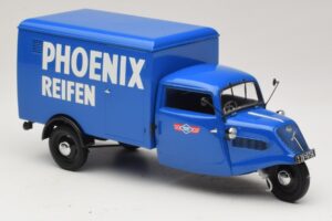 Tempo Hanseat Trehjulet Kassevogn Phoenix Blue Minichamps 1:18 180099040 Metal — billede 4 af 6