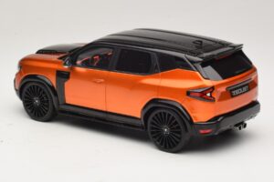 Dacia Duster Mk3 Redust Sport 4x2 Hybrid Metallic Orange Otto 1:18 OT1316 Resin — billede 5 af 6