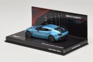 Aston Martin V12 Zagato Alba Blue Minichamps 1:43 437137222 Metal — billede 3 af 5