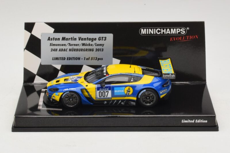 Aston Martin Vantage GT3 #007 A. Simonsen / Turner 24 Hours of Nurburgring 2013 Minichamps 1:43 437131307 Metal