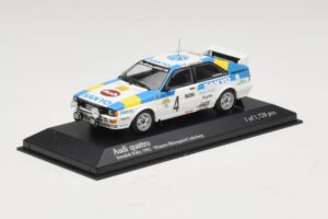 Audi Quattro #4 S. Blomqvist / B. Cederberg Rally Sweden Winner 1982 Minichamps 1:43 430821904 Metal — billede 2 af 4