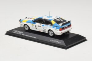 Audi Quattro #4 S. Blomqvist / B. Cederberg Rally Sweden Winner 1982 Minichamps 1:43 430821904 Metal — billede 3 af 4