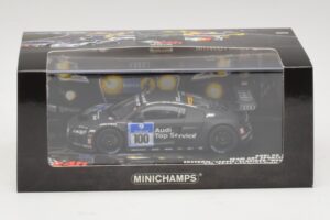 Audi R8 LMS GT3 #100 M. Ekstrom / O. Jarvis Abt Sportsline 24 Hours of Nurburgring 2010 Minichamps 1:43 437101900 Metal — billede 5 af 5