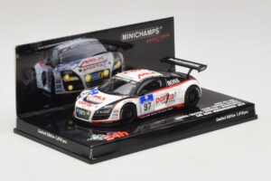Audi R8 LMS GT3 #97 Phoenix Racing 24 Hours of Nurburgring 2010 Minichamps 1:43 437101997 Metal — billede 2 af 5
