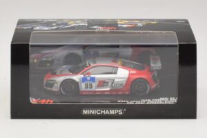 Audi R8 LMS GT3 #99 F. Biela / M. Fassler Phoenix Racing 24 Hours of Nurburgring 2010 Minichamps 1:43 437101999 Metal — billede 5 af 5
