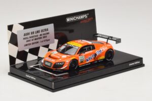 Audi R8 LMS Ultra #100 MS Racing Patel / Dobitsch ADAC GT Masters 2013 Minichamps 1:43 437130100 Metal — billede 2 af 5