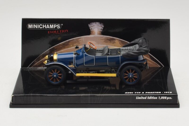 Audi Typ A Phaeton Blå Minichamps 1:43 437019031 Metal