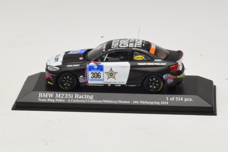 BMW M235i Ring Police Team #306 Carlsson 24 Hours of Nurburgring 2014 Minichamps 1:43 BMW M235i Ring Police Team #306 Carlsson 24 Hours of Nurburgring 2014 Minichamps 1:43 437142406 Metal