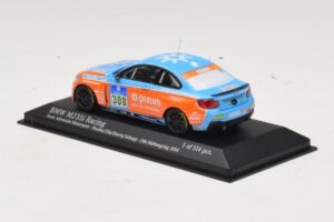 BMW M235i Team Adrenalin #308 Fischer / Zils 24 Hours of Nurburgring 2014 Minichamps 1:43 437142408 Metal — billede 3 af 4
