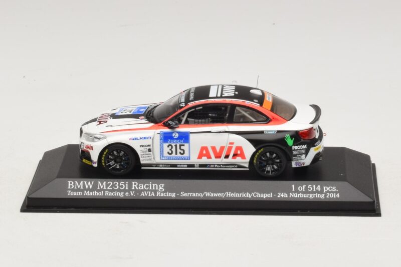 BMW M235i Team Mathol #315 24 Hours of Nurburgring 2014 Minichamps 1:43 437142415 Metal