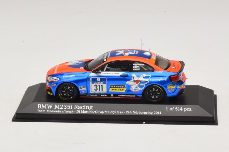 BMW M235i Team Medienkraftwerk #311 Di Martino / Olivo 24 Hours of Nurburgring 2014 Minichamps 1:43 437142411 Metal