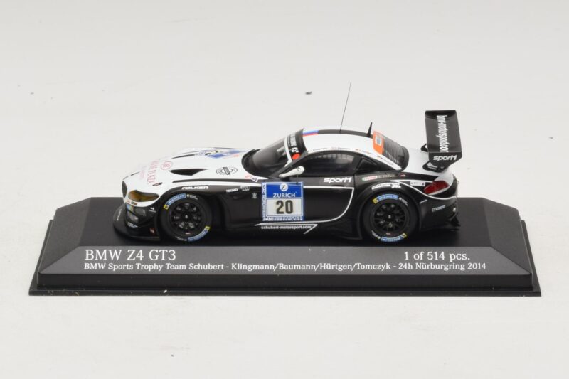 BMW Z4 GT3 BMW Sports Trophy #20 Klingmann / Baumann 24 Hours of Nurburgring 2014 Minichamps 1:43 437142030 Metal