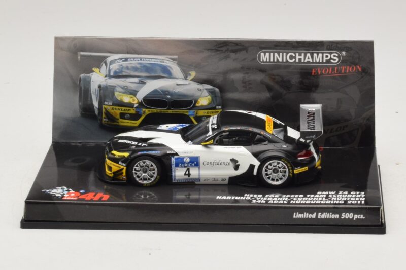 BMW Z4 GT3 Need for Speed Team #4 Hartung / Viebahn 24 Hours of Nürburgring 2011 Minichamps 1:43 437112904 Metal