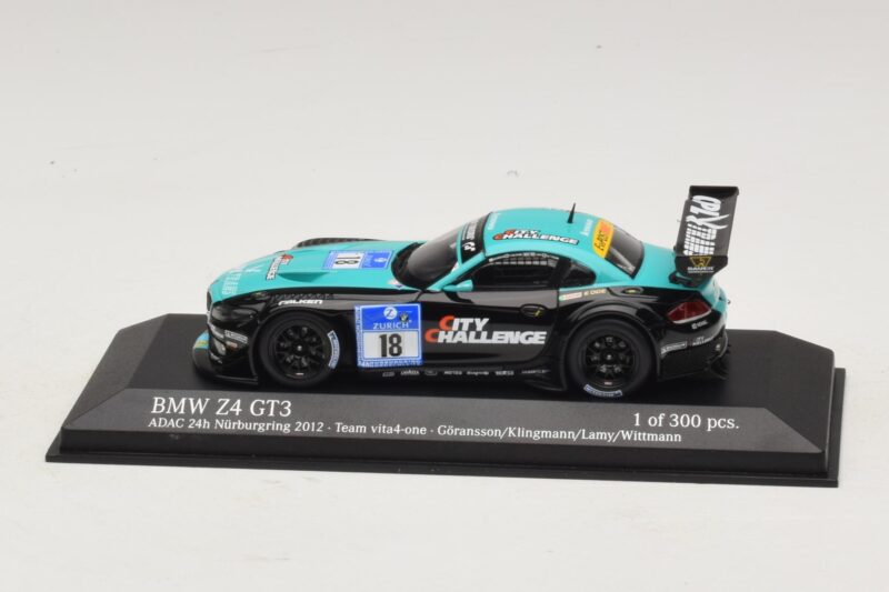 BMW Z4 GT3 Vita4One #18 Goransson / Klingmann 24 Hours of Nürburgring 2012 Minichamps 1:43 BMW Z4 GT3 Vita4One #18 Goransson / Klingmann 24 Hours of Nürburgring 2012 Minichamps 1:43 437122918 Metal