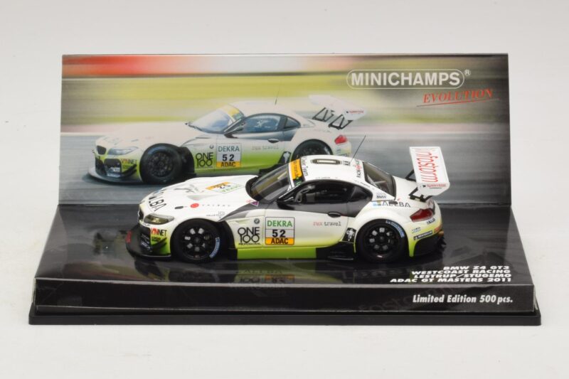 BMW Z4 GT3 Westcoast Racing #52 F. Lestrup ADAC GT Masters 2011 Minichamps 1:43 437112952 Metal