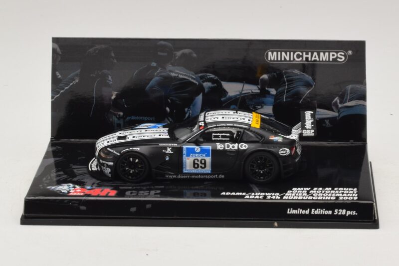 BMW Z4 M Coupe #69 Adams / K. Ludwig ADAC 24h Nürburgring 2009 Minichamps 1:43 BMW Z4 M Coupe #69 Adams / K. Ludwig ADAC 24h Nürburgring 2009 Minichamps 1:43 400092769 Metal