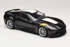Chevrolet Corvette C7 Grand Sport Sort med Hvide Striber AUTOart 1:18 71273 Komposit — billede 6 af 8