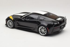 Chevrolet Corvette C7 Grand Sport Sort med Hvide Striber AUTOart 1:18 71273 Komposit — billede 7 af 8