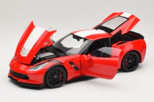 Chevrolet Corvette C7 Grand Sport Rød med Hvide Striber AUTOart 1:18 71274 Komposit — billede 2 af 8