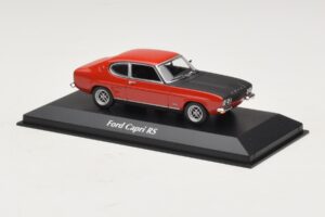 Ford Capri I Rød Med Sort Motorhjelm Maxichamps 1:43 940085801 Metal — billede 3 af 4