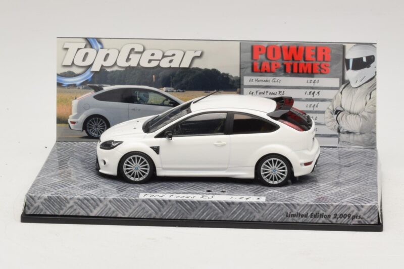 Ford Focus RS Mk2 Top Gear Hvid Uden Figur Minichamps 1:43 Ford Focus RS Mk2 Top Gear Hvid Uden Figur Minichamps 1:43 519438810-R1 Metal