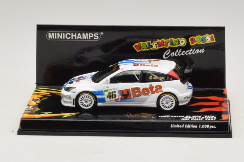 Ford Focus RS WRC #46 V. Rossi / C. Cassina RAC Rally 2007 Minichamps 1:43 400078446 Metal