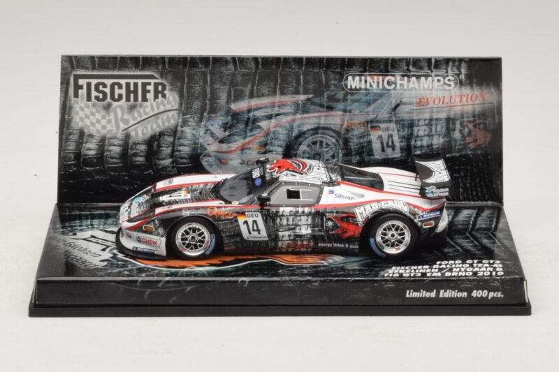 Ford GT GT3 Fisher #14 M. Eskelinen / Nygaard FIA GT3 European Championship Brno 2010 Minichamps 1:43 437108414 Metal