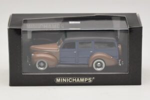 Ford V8 De Luxe Woody Station Wagon Brun Blå Minichamps 1:43 400082112 Metal — billede 4 af 4