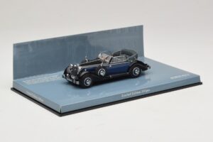 Horch 853 A Sport Cabriolet Sort Blå Minichamps 1:43 436012036 Metal — billede 2 af 5